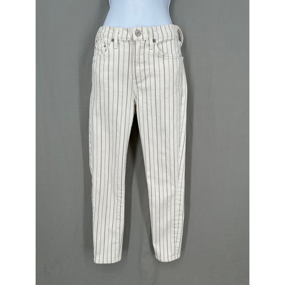 Citizens Of Humanity Jeans Womens 25 Beige Striped Rocket Crop High Rise Skinny